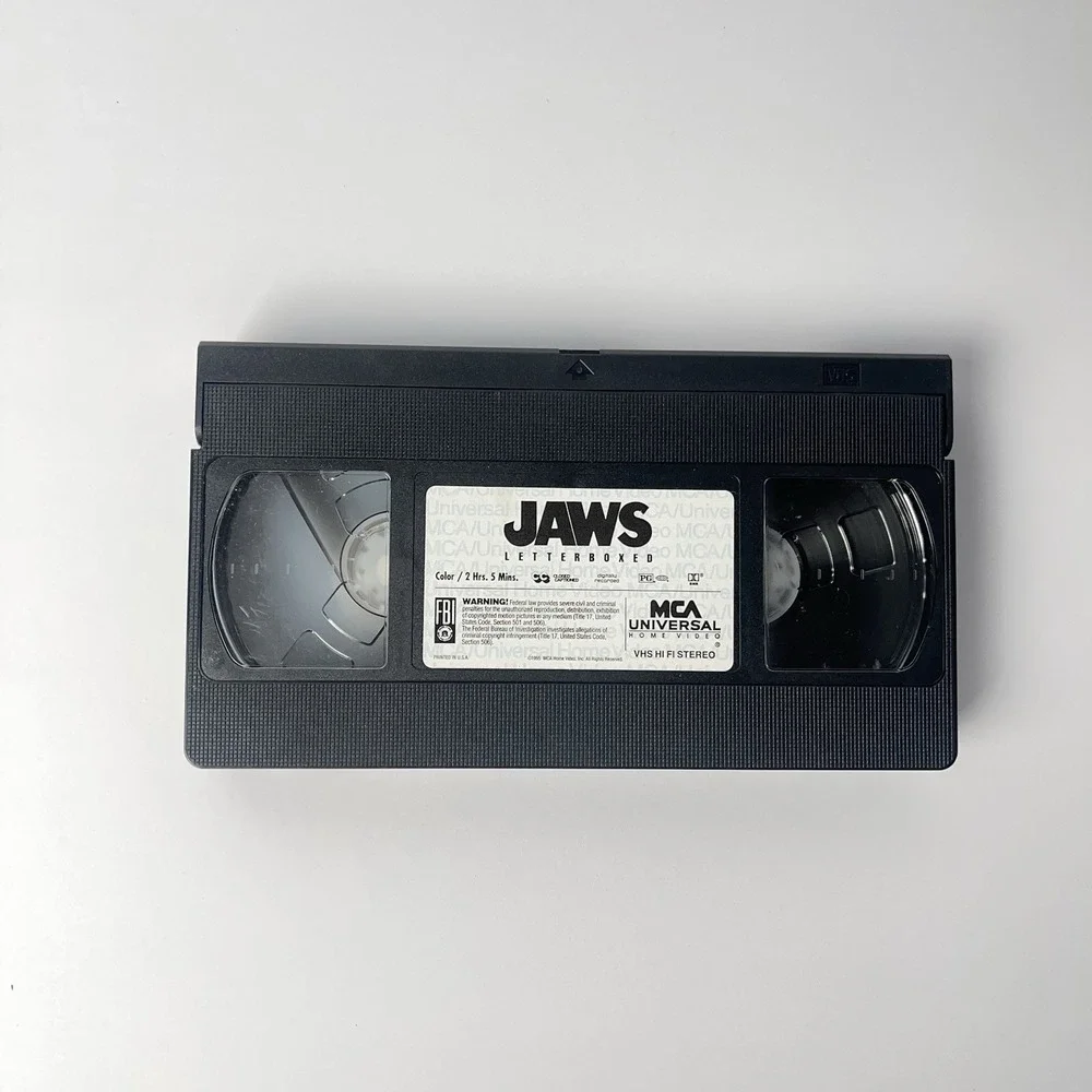 JAWS 1975 LETTERBOXED SPECIAL COLLECTOR'S EDITION VHS/STEVEN SPIELBERG HORROR!